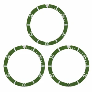 3 INSERTO LUNETTA VERDE SUBMARINER ALLUMINIO PER OROLOGIO ROLEX 16610LV ALTA QUALITÀ - Foto 1 di 2