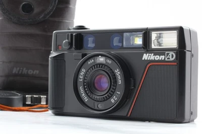 ISO 1000 [N MINT] Nikon L35 AD Pikaichi w/ Cap, Case 35mm Film Camera From JAPAN - Image 1 of 4