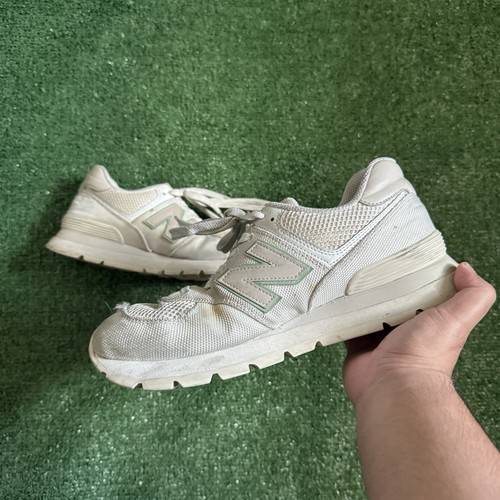 Scarpe New Balance 574 bianche e verdi Nimbus Cloud da uomo taglia 9