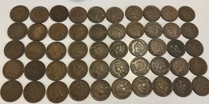 Roll 1900 -1906 Indian Head Cents 50 Coins Fine Or Better Condition - Picture 1 of 3