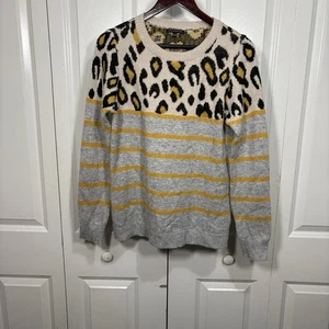 Staccato Pullover Damen S Leopard Streifen Animal Print Boho Herbst Lagenlook - Bild 1 von 7