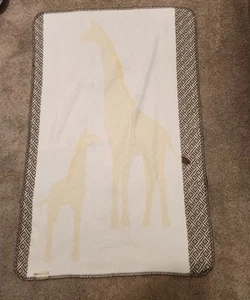 Pottery Barn Kids Yellow Giraffe Baby Blanket - Picture 1 of 13