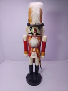 Nussknacker Weihnachtsdeko 15 Zoll rot und gelb Soldat - Bild 1 von 6