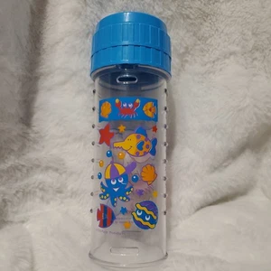 Vtg 1990s Playtex Nurser Drop-In 8 oz Baby Bottle Blue Cap Sea Life No Liner - Picture 1 of 5