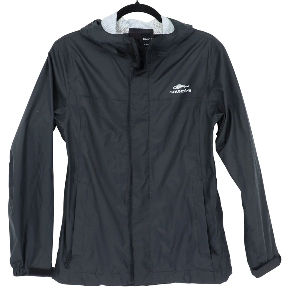 Grundens Reloj Meteorológico Chaqueta de Lluvia Para Hombre Talla S Negra Ligera Cremallera Completa Con Capucha Foto 1 de 4