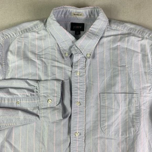 J Crew Oarsman Oxford Shirt Mens XL Button up Preppy Striped Made in USA - Picture 1 of 7