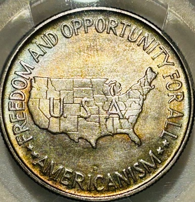 1951 D Washington Carver Silver Half Dollar PCGS MS64 Nicely Toned/10k Minted - Image 1 of 4