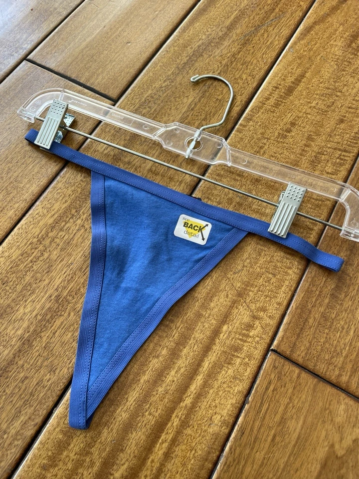 Vintage NWT Super Girl Blue String Thong G-String Size Medium (6) *Rare Superman - Image 1 of 4
