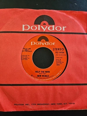 New World Help The Man mono stereo 7" 45 rpm Polydor PROMO Northern soul Ex+ - Image 1 of 4