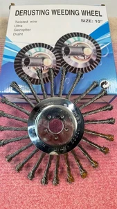 10" Twisted Wire Derusting Weeding Wheel Brush – Max 10,000 RPM – w/ Box - Picture 1 of 5
