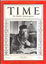 MAGAZINE TIME  George Arliss  MARCH 26   1934