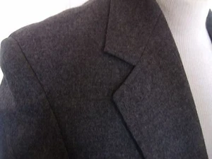 Mens Blazer Sport Coat Suit Jacket LORD & TAYLOR Gray 40R WOOL Gold Button Y38 - Picture 1 of 11