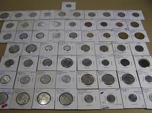 Brazil Lot of 61 Carded Coins Identified, diff dates or types 1957 to 2007 - Picture 1 of 14