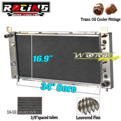 34"W-Radiator Fit Chevy Silverado/GMC Sierra 1500 2500 3500 HD/Cadillac Escalade - Image 1 of 4