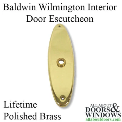 Baldwin Wilmington Back Plate Solid Brass Escutcheon Plate With Knob Hole - Image 1 of 2