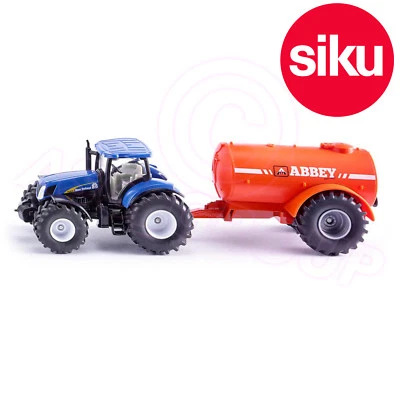 Siku 1945 New Holland Tractor + Abbey Slurry Tanker 1:50 Scale Model Toy - Image 1 of 2