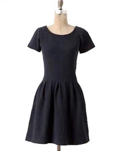 Nuevo con etiquetas Vestido Ganni Azul Marino Fulton Tejido de Cesta Talla Mediana Carrera Fiesta Preppy - Imagen 1 de 5