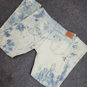 Levis 508 Jeans Herren 36X34 Weiß Acid Wash Distressed Grunge Streetwear Y2K - Bild 1 von 10