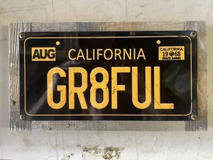 GR8FUL Grateful Dead Vintage License Plate Steel Sign California Summer of Love - Picture 1 of 2