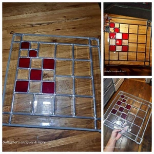 Vintage Purina Chow ? 15,5" Buntglas abgeschrägtes Bleifenster Schild SCHÖN - Bild 1 von 24