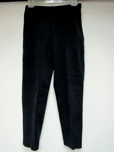 VTG TALBOTS Stretch Cotton Slim Pants Flat Front Black 28 1/2 x 28 1/2 6 EUC - Picture 1 of 7