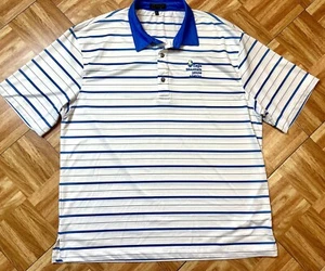 Eagle Mountain House Golf Shirt Men's Striped Blue White Size XL Short Sleeves - Picture 1 of 6