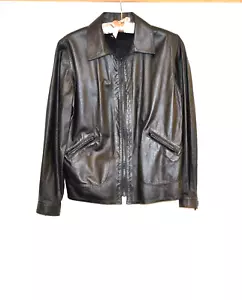 Chaqueta Blazer Bilateral Reversible de Cuero Genuino Gamuza Crown Design Talla 6 - Imagen 1 de 9