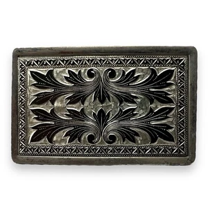 VTG 70s Nickel Silver Belt Buckle Inscribed “Jerry’s Truck Stop” Chicago History - Picture 1 of 2