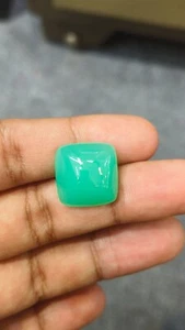 A VERY GORGEOUS AND ATTRACTIVE GREEN CHRYSOPRASE 19.98 cts CUSHION SHAPE - Picture 1 of 6