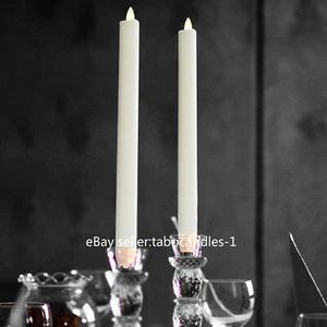12'' Luminara Dancing Wick Flameless Led Taper Candles with Timer for Wedding  - Picture 1 of 5