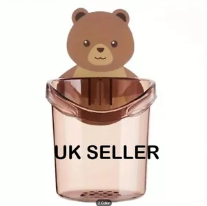 Shelf Drainer Drying Cup Bear Toothbrush Holder Storage Rack Bathroom Sets - Picture 1 of 4