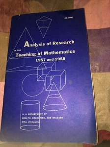 Analysis Of Research In The Teaching Of Mathematics 1957 & 1958 Is Dept Of H.E.W - Foto 1 di 9