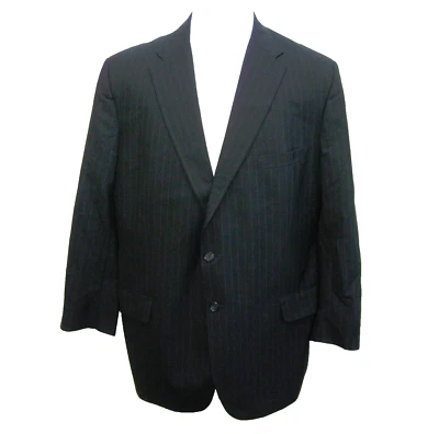 HICKEY FREEMAN Men's (Size 46R) Black Super 120's Wool Sport Coat Blazer Jacket - Image 1 of 4