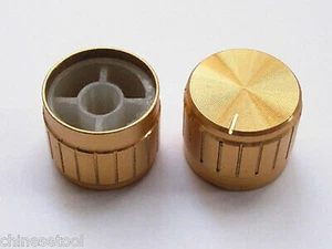 12pcs Aluminum Gold Knobs VOLUME TONE CONTROL KNOB 17mmX21mm - Picture 1 of 5