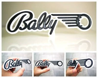 Bally 3D logo / shelf display / fridge magnet - pinball collectible