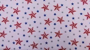 Fondo blanco Ponte Roma y patrón de estrellas por yarda - Imagen 1 de 2