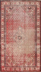 Vintage Paisley Geometric Botemir Rug 4x7 Traditional Hand-knotted Carpet - Picture 1 of 21