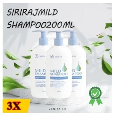 3X Champú Siriraj Suave PARA CABELLO SANO SUAVE 200ML. Foto 1 de 4