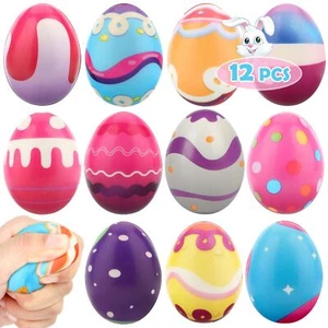 12 Packs Easter Eggs Squishy Toys Easter Basket Stuffers Slow Rising Stress S... - Picture 1 of 6