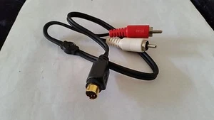 6" ÚNICO SVHS 4 PINES ENCHUFE DORADO A 2 RCA ENCHUFE NÍQUEL - Imagen 1 de 1