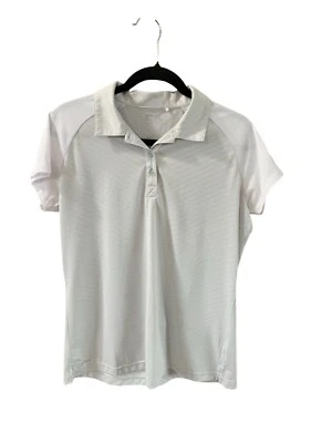 Pulôver polo tênis golfe Ping feminino tamanho XL cinza branco azul soletrado costas - Imagem 1 de 4
