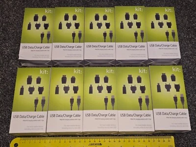 10 x UNIVERSAL MICRO USB DATA CHARGING CABLES BRAND NEW JOB LOT Mini Nokia LG SE - Image 1 of 4