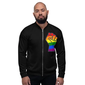 Unisex Bomber Jacket LGBTQ plus pride gay pride lesbian pride jacket  - Picture 1 of 29