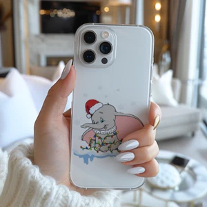 Disney Dumbo Santa Flying Elephant Christmas Light Sweat Phone Case AC67 - Picture 1 of 1