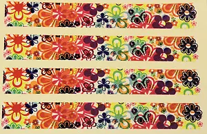 0922 VINYL HD ARROW WRAPS - M-FLOWERS 1" WIDE 7" LONG (12 Pack) - Picture 1 of 5
