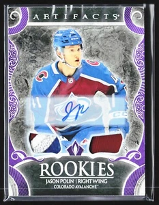 Jason Polin 2024-25 UD Artifacts Rookie Purple Auto Materials 13/15 #190 - Picture 1 of 3