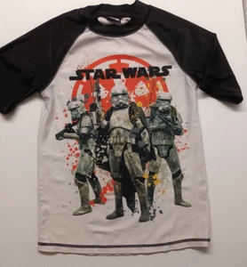 Boy’s Star Wars Swim Shirt  Rash Vest Size 10 Swimming Clothes Bathers Top - Foto 1 di 8