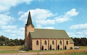 Postcard WI Balsam Lake Our Lady of the Pines Church Steeple Polk County - Picture 1 of 2
