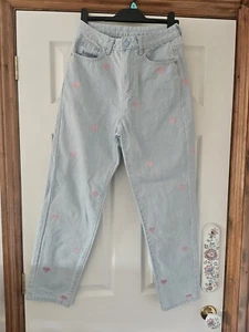 Lazy Oaf heart embroided Womans Jeans - Picture 1 of 6