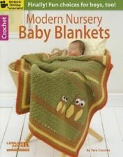 Crochet Modern Nursery Baby Blankets Pattern Book Leisure Arts #6237